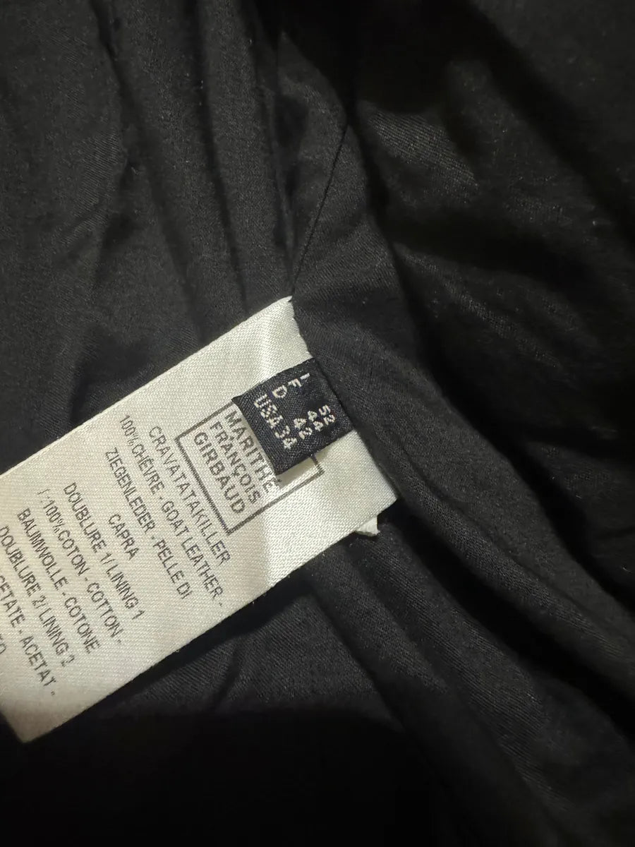 2000s Marithé + François Girbaud Black Signature Biker Leather Jacket vwXCxCS 7