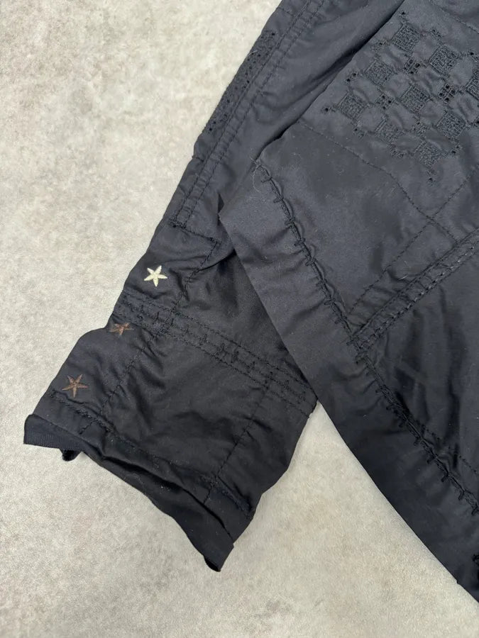 2000s Marithé + François Girbaud Black Signature Buttoned Light Jacket NHrgXbK 5