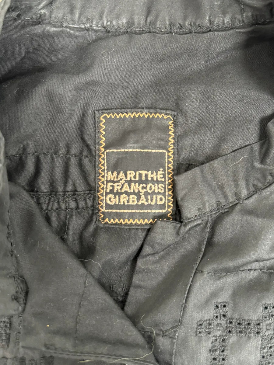2000s Marithé + François Girbaud Black Signature Buttoned Light Jacket NHrgXbK 9