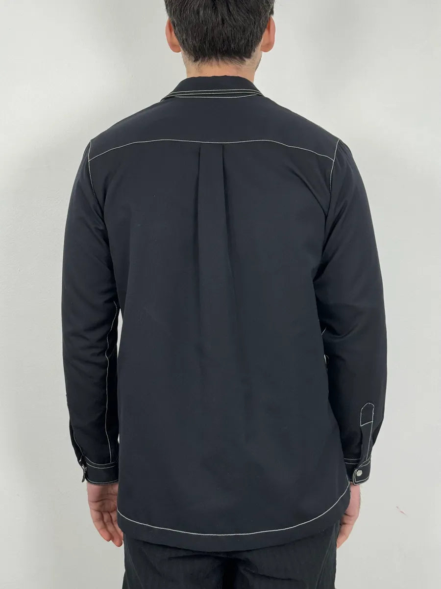 2000s Marithé + François Girbaud Black Signature Overshirt Jacket oklMogl 2