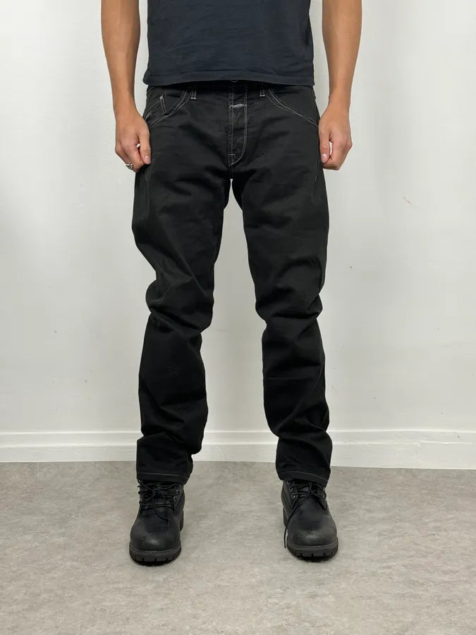 2000s Marithé + François Girbaud Black Straight Jeans atnLJIp 0