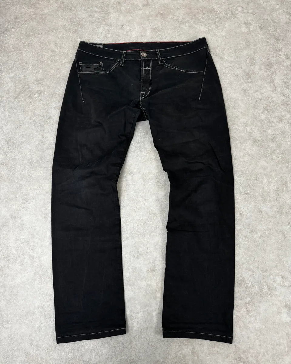 2000s Marithé + François Girbaud Black Straight Jeans atnLJIp 3