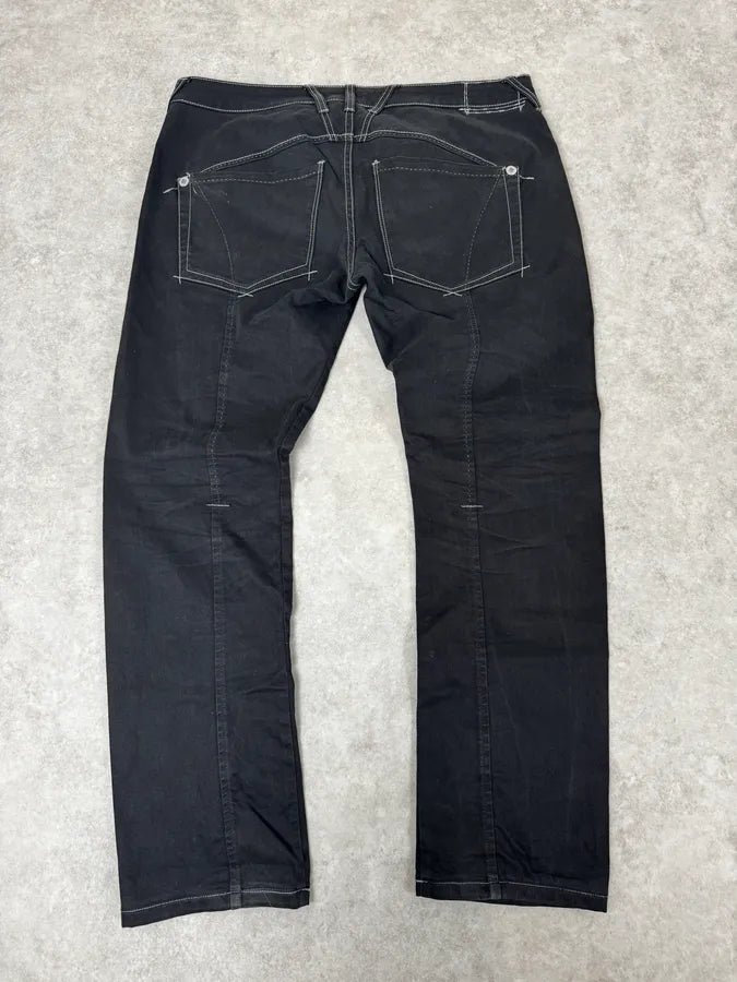 2000s Marithé + François Girbaud Black Straight Jeans atnLJIp 4