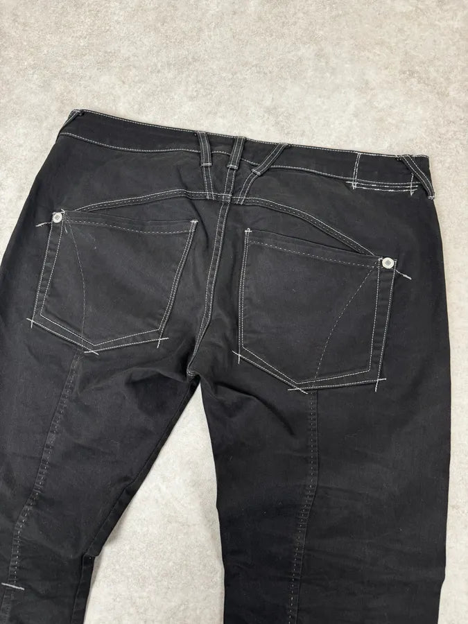 2000s Marithé + François Girbaud Black Straight Jeans atnLJIp 6
