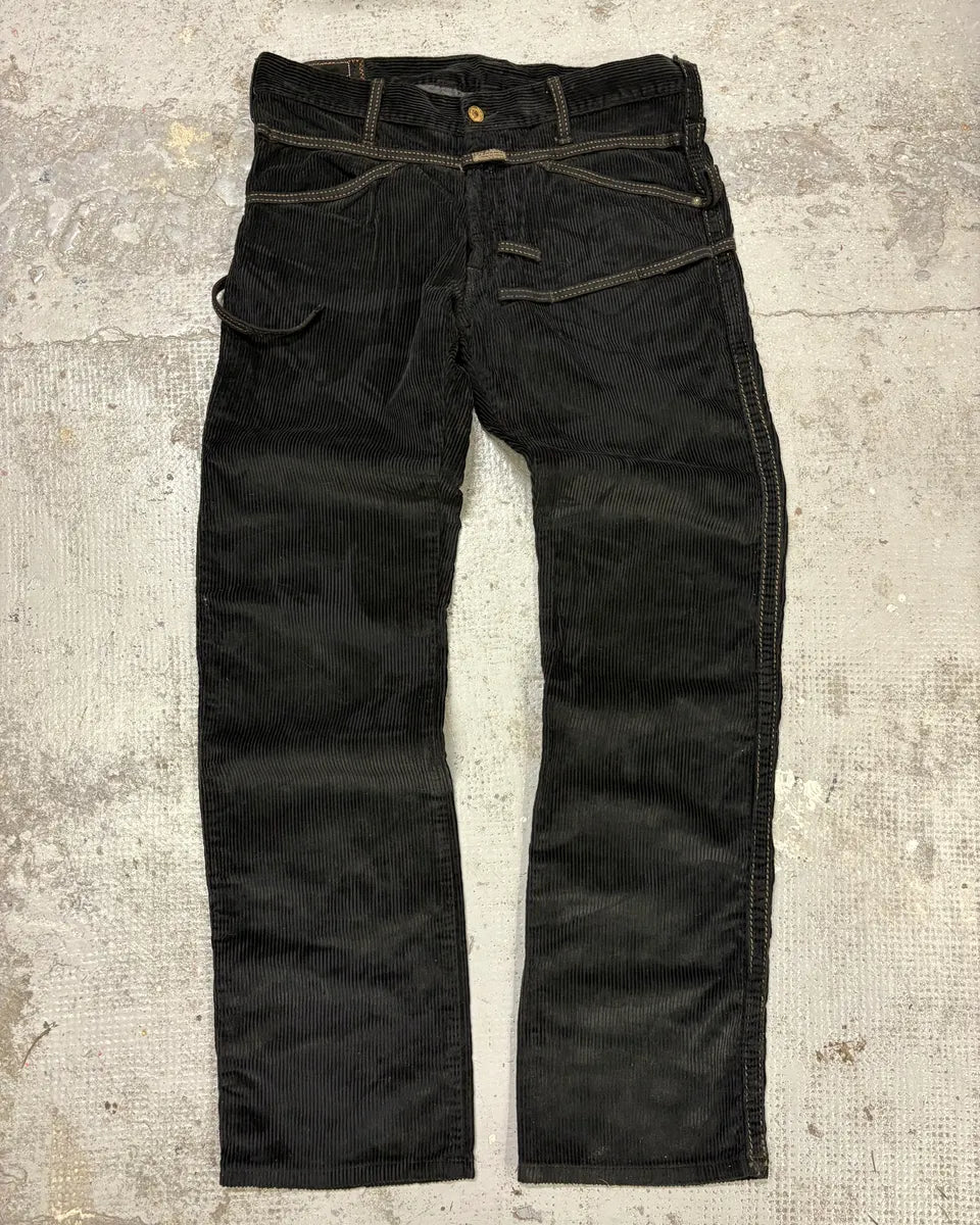 2000s Marithé + François Girbaud Black Velvet Pants aCrOUHh 0