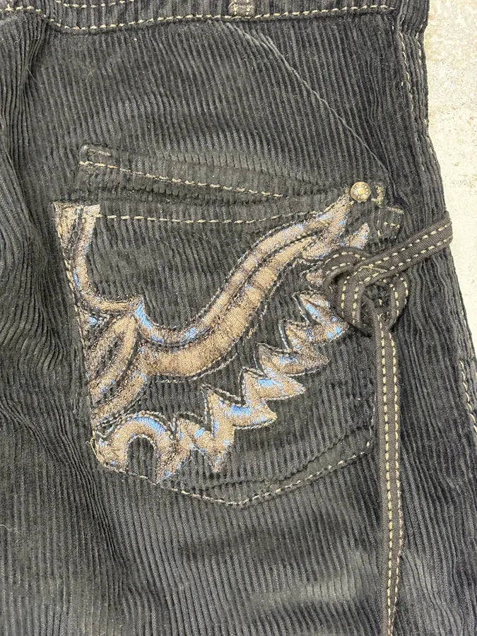 2000s Marithé + François Girbaud Black Velvet Pants aCrOUHh 7