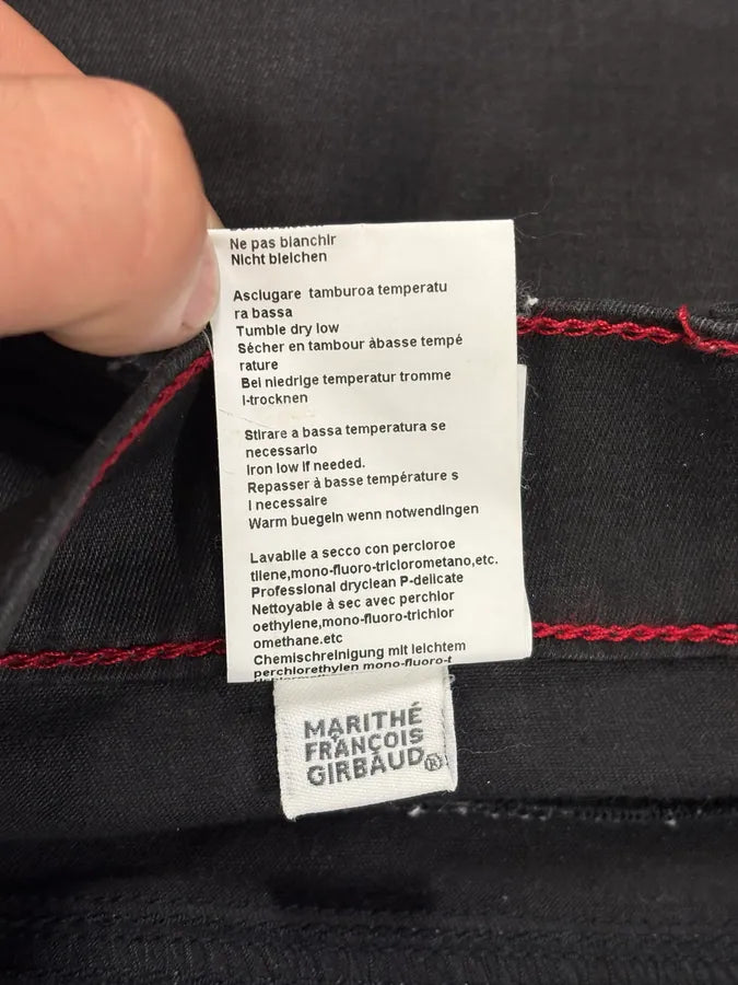 2000s Marithé + François Girbaud Black Waxed Pants qzsICiM 7