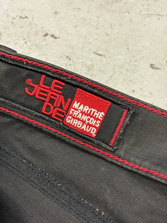 2000s Marithé + François Girbaud Black Waxed Pants qzsICiM 5