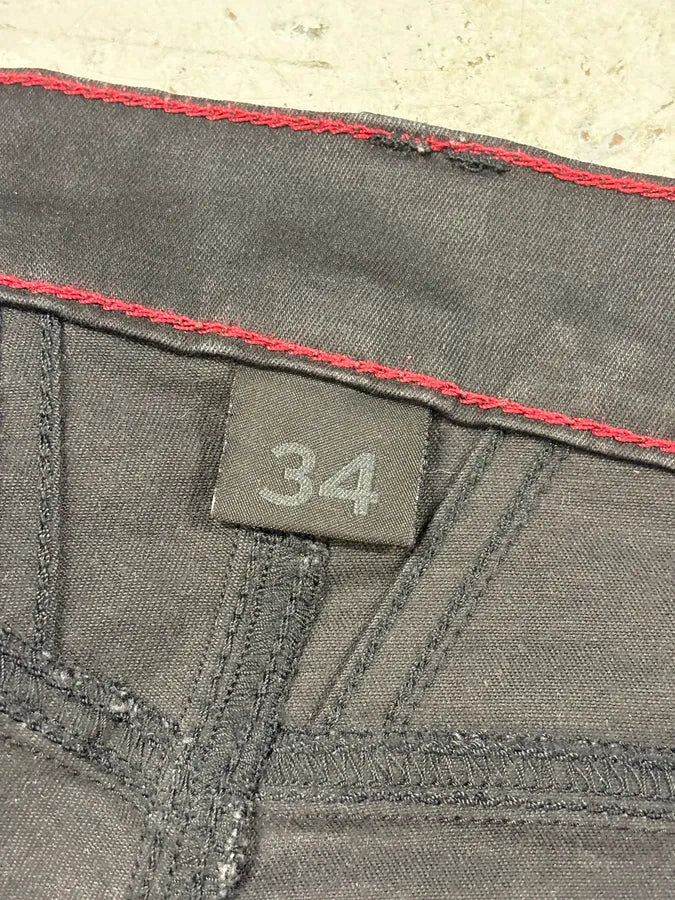 2000s Marithé + François Girbaud Black Waxed Pants qzsICiM 6