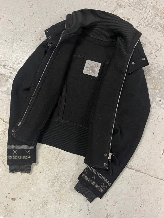 2000s Marithé + François Girbaud Black Wool Signature Jacket (S/M) afRHgdt 2