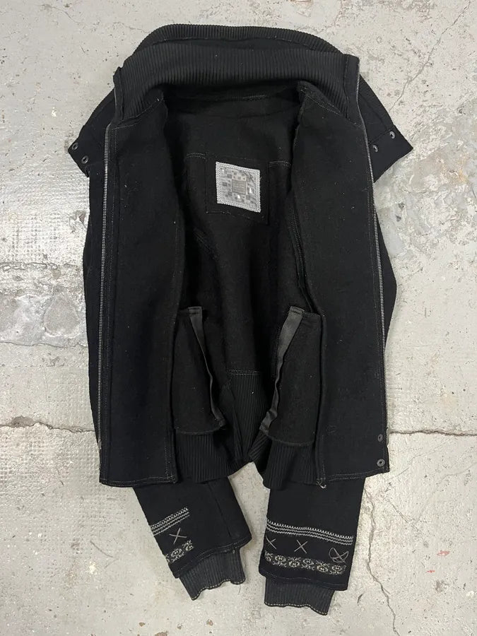 2000s Marithé + François Girbaud Black Wool Signature Jacket (S/M) afRHgdt 3