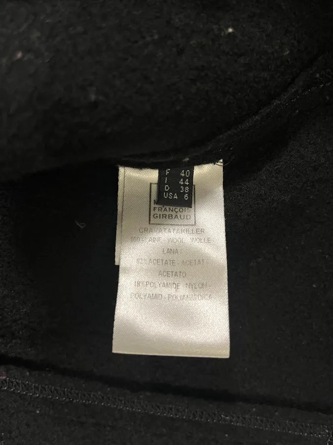 2000s Marithé + François Girbaud Black Wool Signature Jacket (S/M) afRHgdt 8