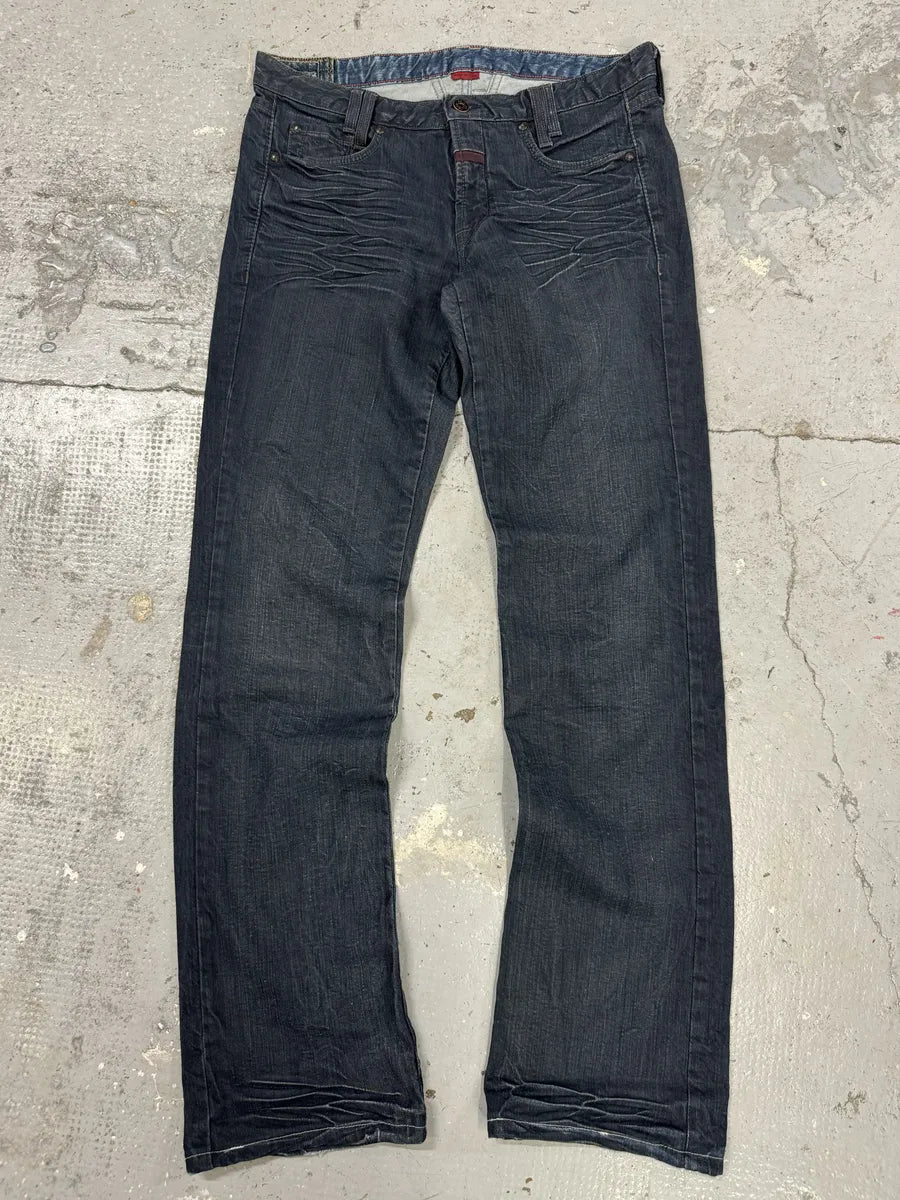 2000s Marithé + François Girbaud Blue Brut Distressed Denim Jeans dGEmzNz 0