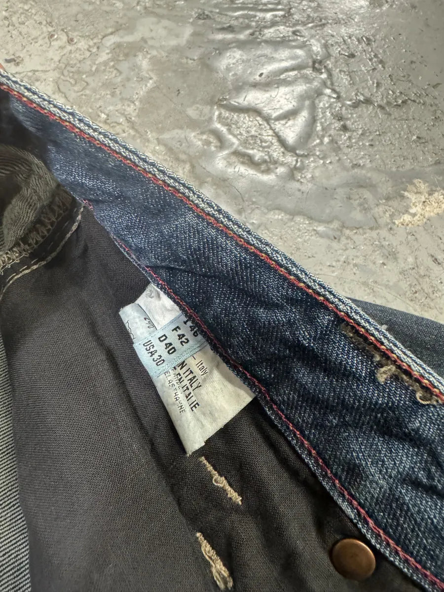 2000s Marithé + François Girbaud Blue Brut Distressed Denim Jeans dGEmzNz 8