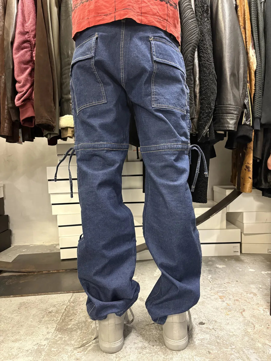 2000s Marithé + François Girbaud Blue Carpenter Denim Cargo Jeans ghUTQBD 2
