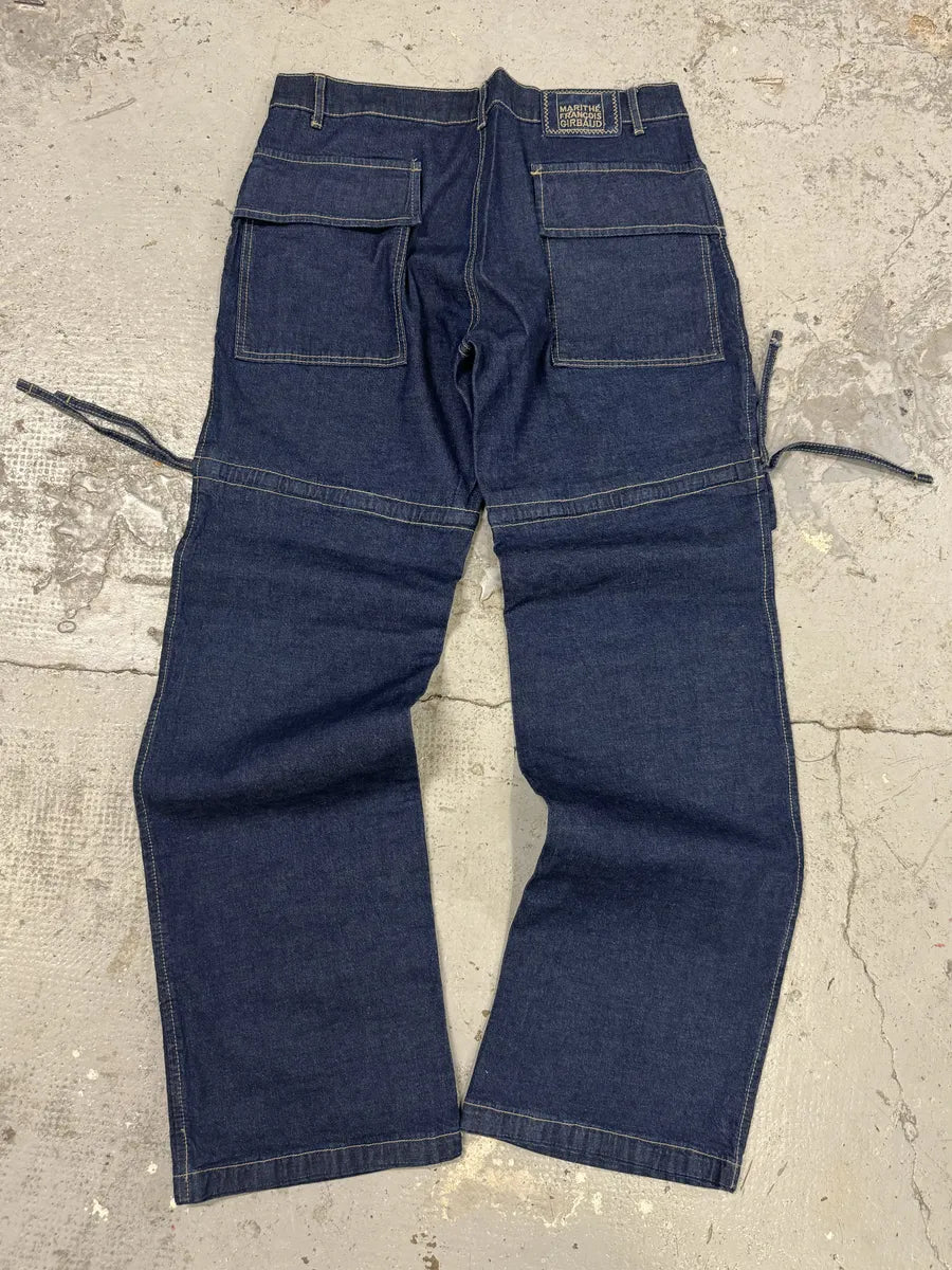2000s Marithé + François Girbaud Blue Carpenter Denim Cargo Jeans ghUTQBD 4