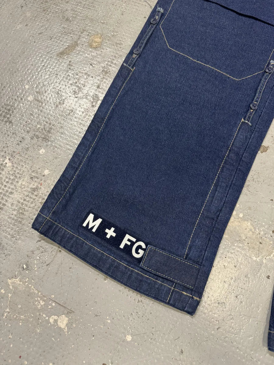 2000s Marithé + François Girbaud Blue Carpenter Denim Cargo Jeans ghUTQBD 8