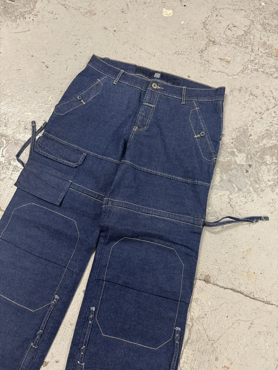 2000s Marithé + François Girbaud Blue Carpenter Denim Cargo Jeans ghUTQBD 9
