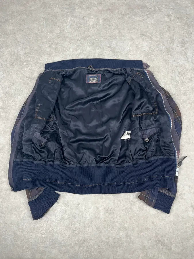 2000s Marithé + François Girbaud Blue & Brown Checkered Jacket SCfMMJk 7
