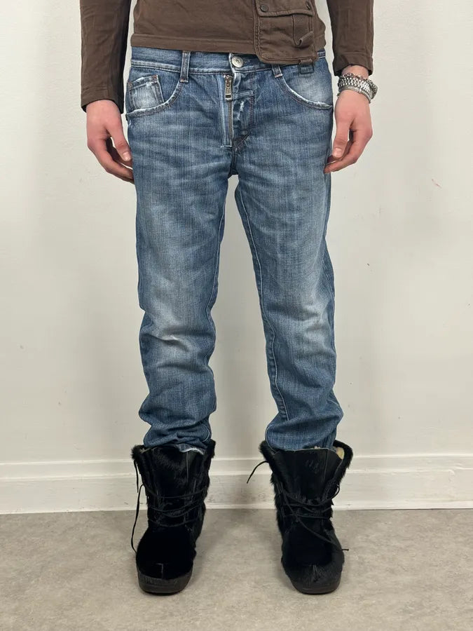 2000s Marithé + François Girbaud Blue Cozy Denim Jeans CZWBeWO 0