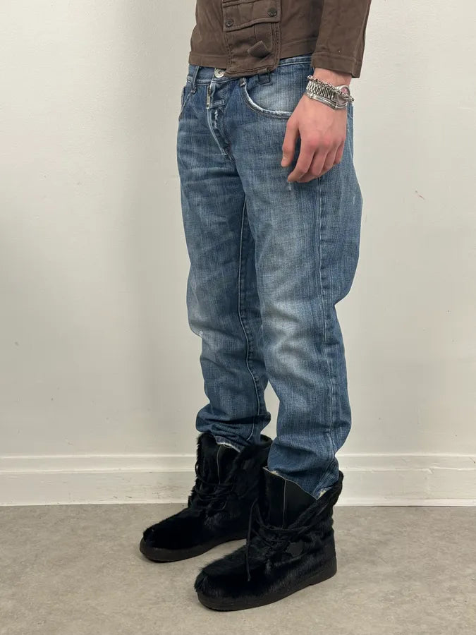 2000s Marithé + François Girbaud Blue Cozy Denim Jeans CZWBeWO 1