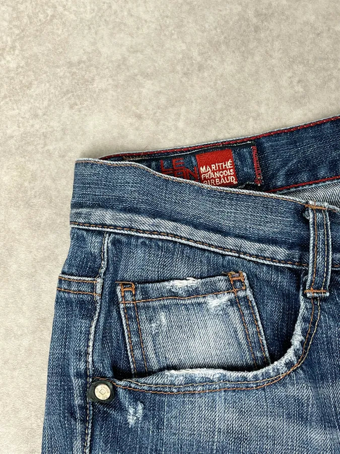 2000s Marithé + François Girbaud Blue Cozy Denim Jeans CZWBeWO 8