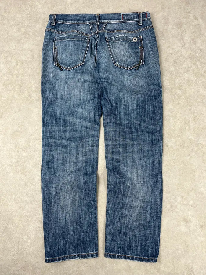 2000s Marithé + François Girbaud Blue Cozy Denim Jeans CZWBeWO 6