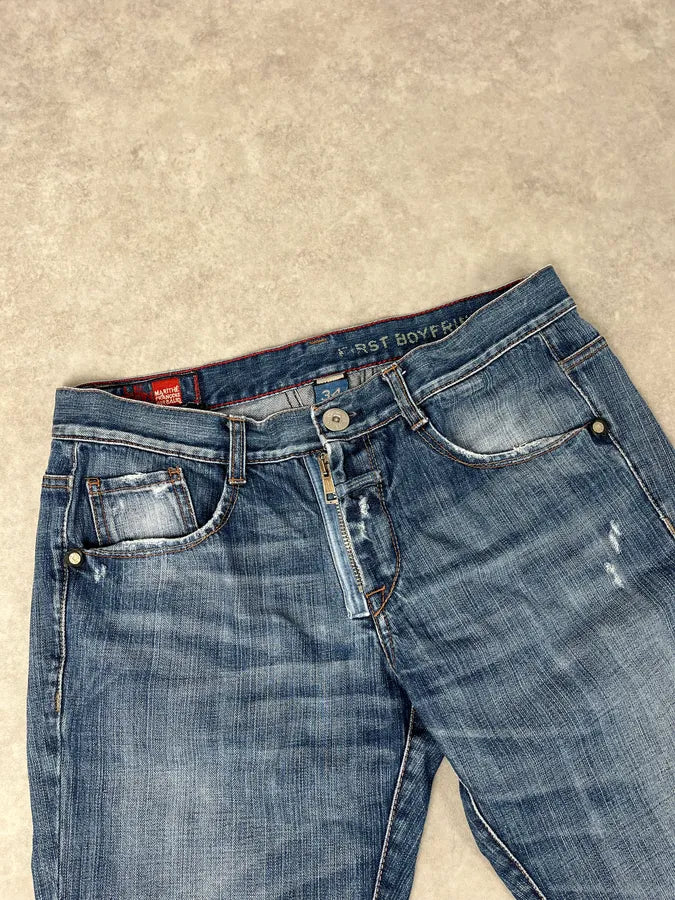 2000s Marithé + François Girbaud Blue Cozy Denim Jeans CZWBeWO 5
