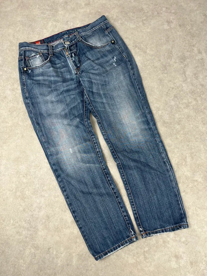 2000s Marithé + François Girbaud Blue Cozy Denim Jeans CZWBeWO 4