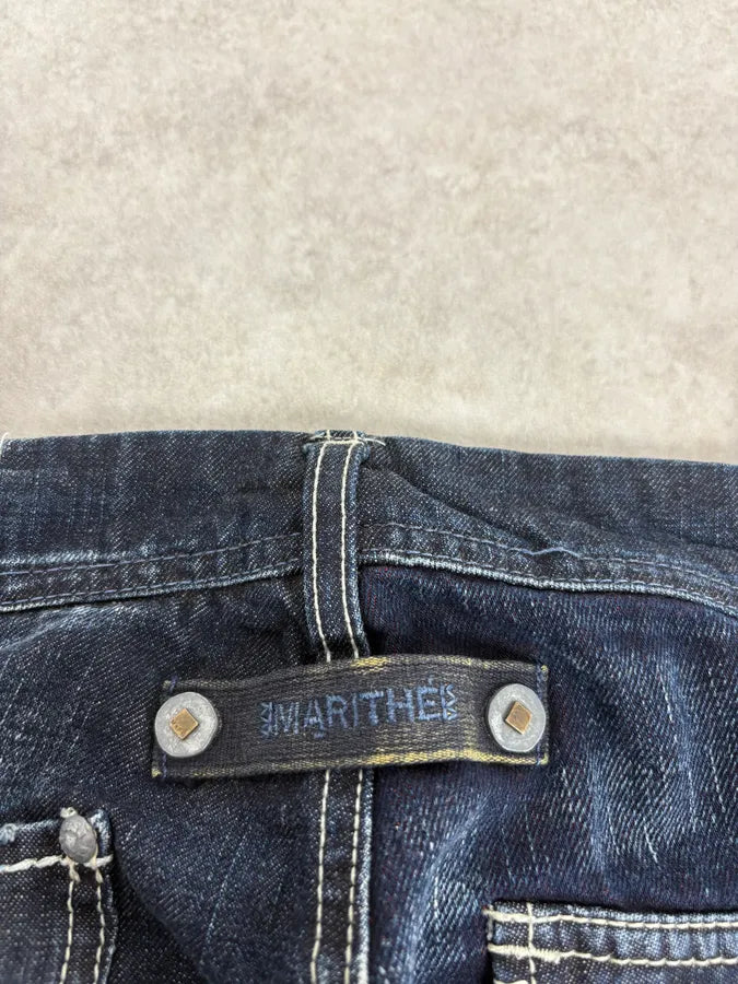 2000s Marithé + François Girbaud Blue Deconstructed Denim Jeans oQSDDEh 6