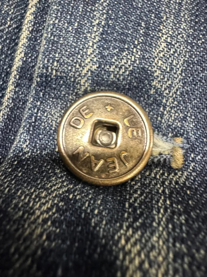 2000s Marithé + François Girbaud Blue Distressed Denim Jacket uAWjhQE 4