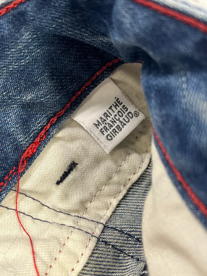 2000s Marithé + François Girbaud Blue Distressed Denim Jeans AZmKbfH 11