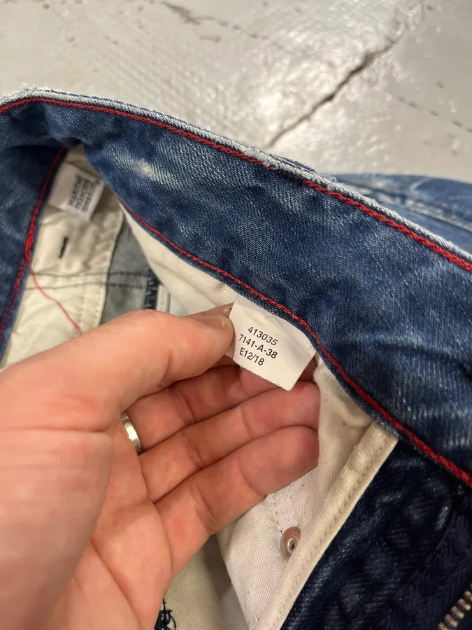 2000s Marithé + François Girbaud Blue Distressed Denim Jeans AZmKbfH 12