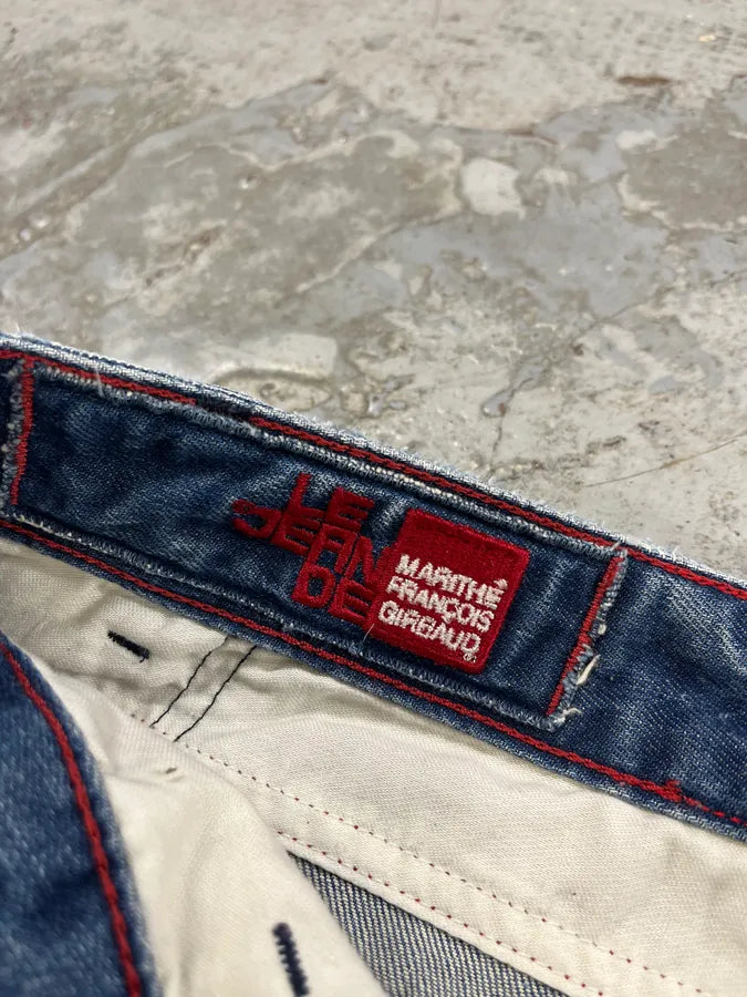 2000s Marithé + François Girbaud Blue Distressed Denim Jeans AZmKbfH 9