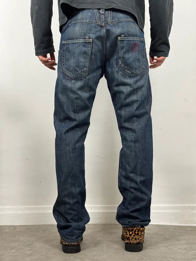 2000s Marithé + François Girbaud Blue Distressed Denim Jeans hUskUbD 2