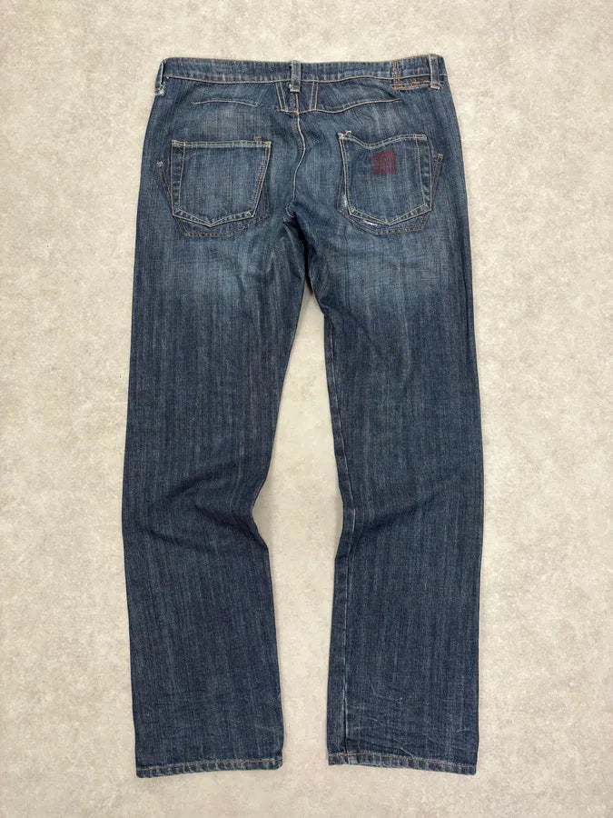2000s Marithé + François Girbaud Blue Distressed Denim Jeans hUskUbD 6
