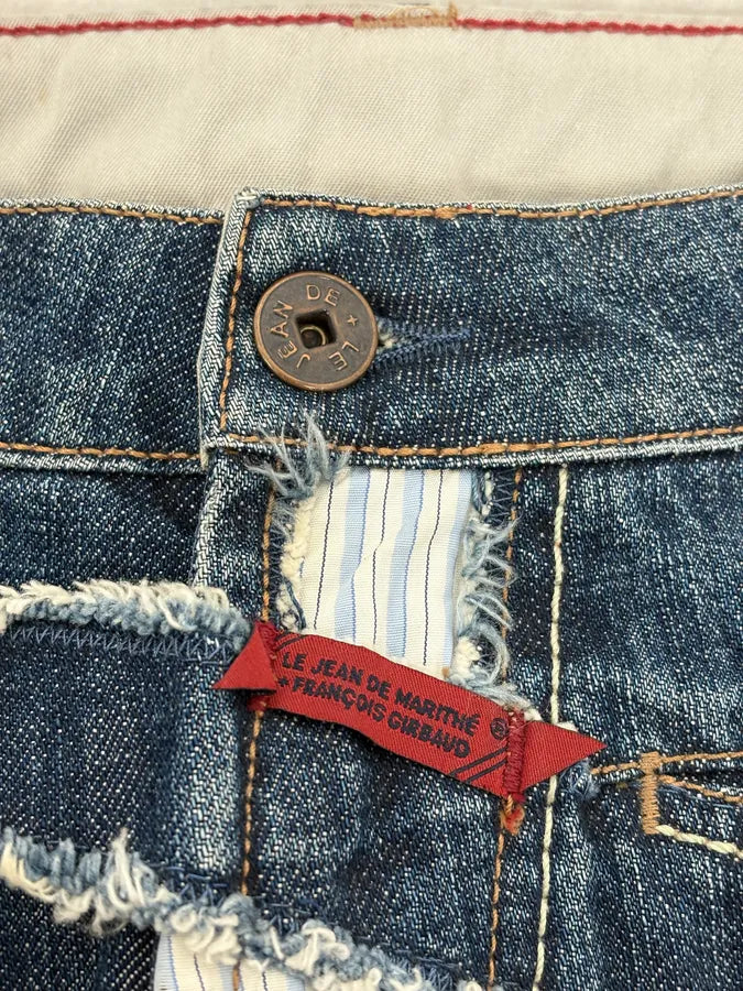 2000s Marithé + François Girbaud Blue Distressed Denim Jeans hUskUbD 7