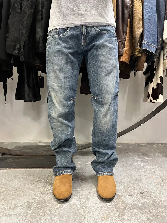 2000s Marithé + François Girbaud Blue Distressed Denim Jeans (L) 1