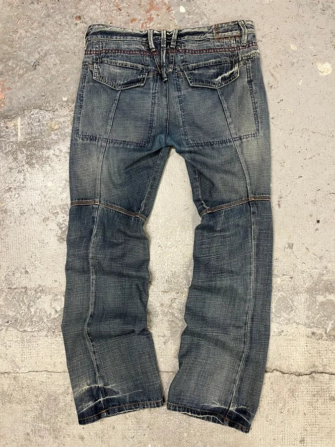 2000s Marithé + François Girbaud Blue Distressed Denim Jeans (L) 5