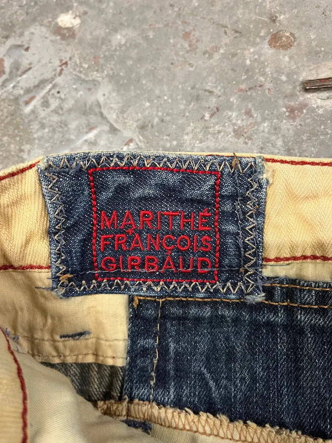 2000s Marithé + François Girbaud Blue Distressed Denim Jeans (L) 8