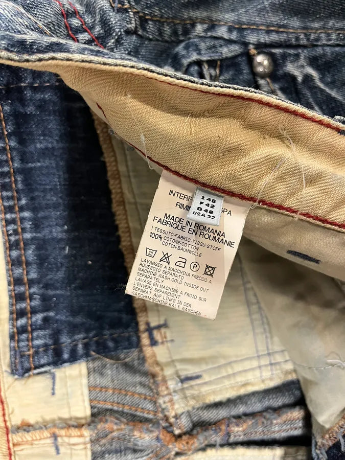2000s Marithé + François Girbaud Blue Distressed Denim Jeans (L) 9