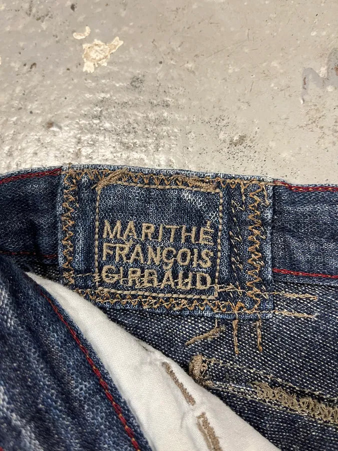 2000s Marithé + François Girbaud Blue Distressed Denim Shorts MODsdPf 10