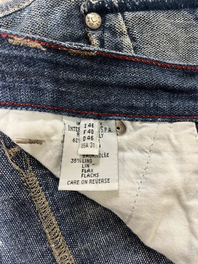 2000s Marithé + François Girbaud Blue Distressed Denim Shorts MODsdPf 11