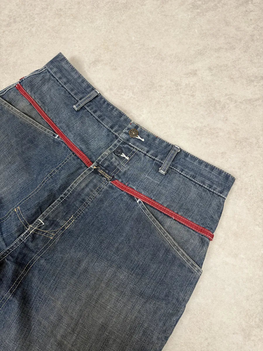 2000s Marithé + François Girbaud Blue Distressed Rebel Denim Jeans WbIXTpc 4