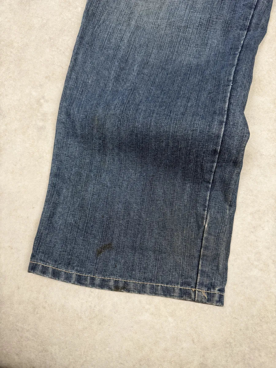 2000s Marithé + François Girbaud Blue Distressed Rebel Denim Jeans WbIXTpc 6