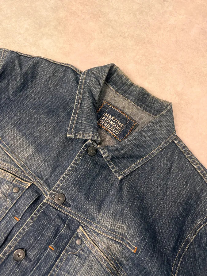 2000s Marithé + François Girbaud Blue Faded Denim Jacket PDiQKDJ 4