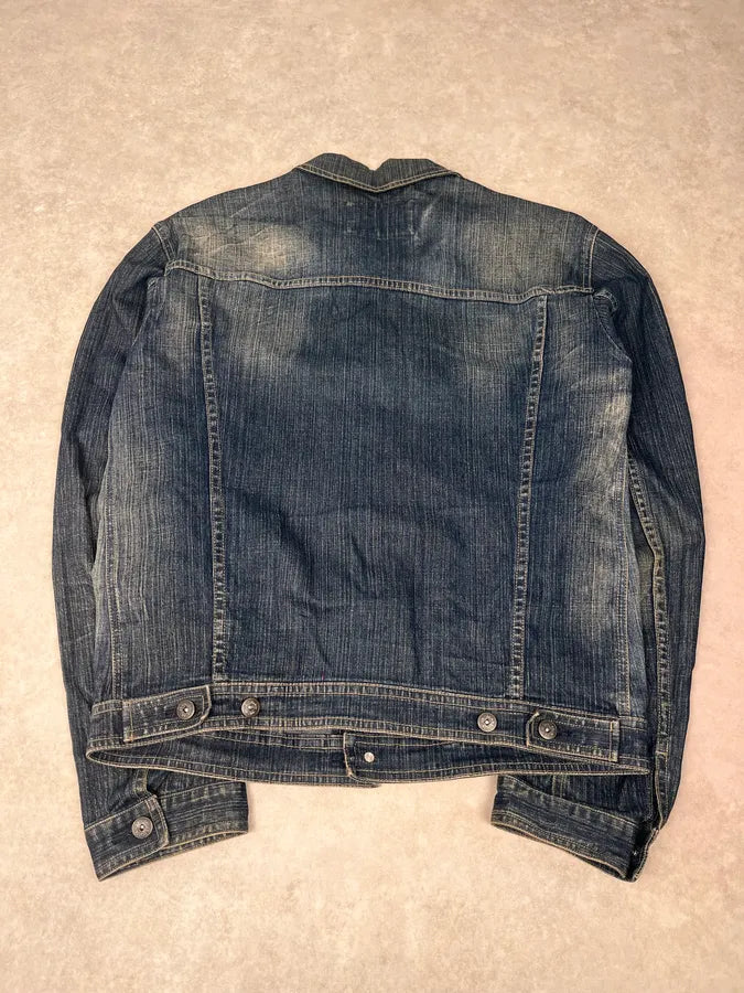 2000s Marithé + François Girbaud Blue Faded Denim Jacket PDiQKDJ 6