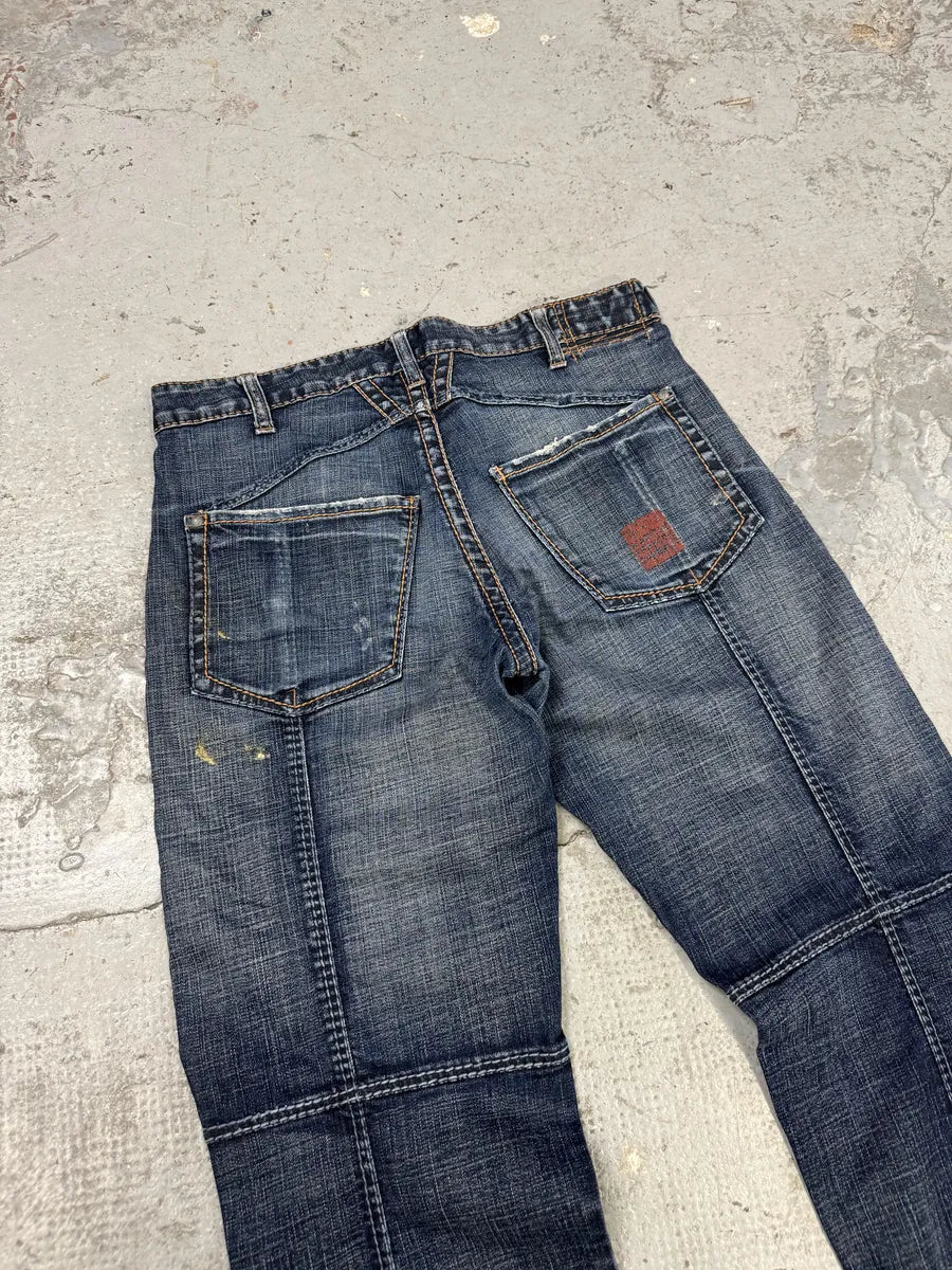 2000s Marithé + François Girbaud Blue Faded Denim Jeans BgSbmWH 2