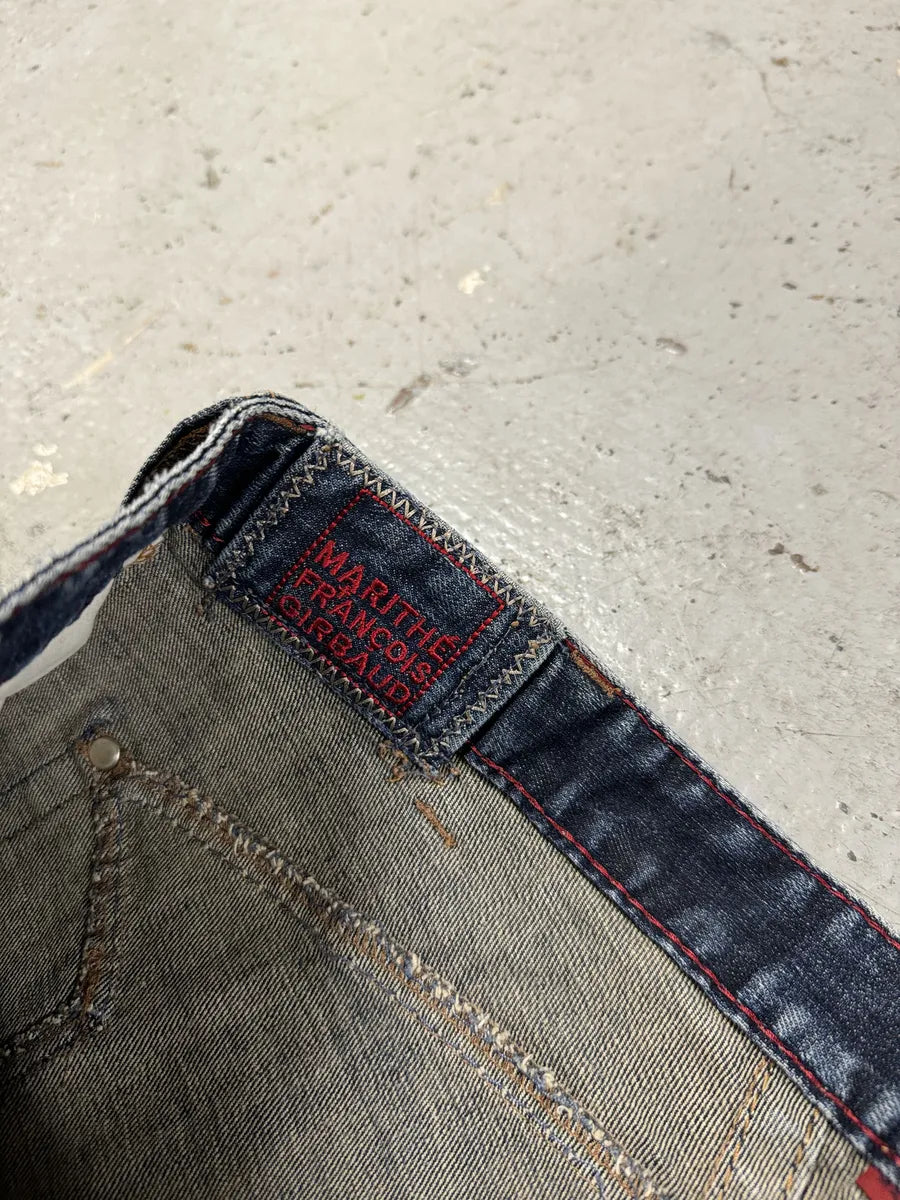 2000s Marithé + François Girbaud Blue Faded Denim Jeans BgSbmWH 4