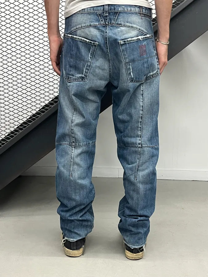 2000s Marithé + François Girbaud Blue Faded Denim Jeans NjVJJpH 2